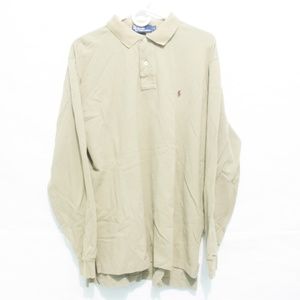 Ralph Lauren Mens Long Sleeve Polo Olive Large
